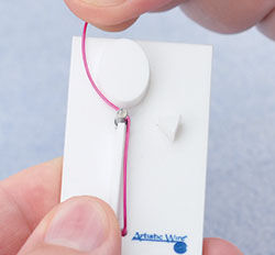Wire being wrapped around jig